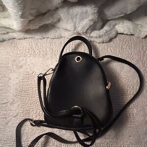 Forever Young Black Leather Backpack